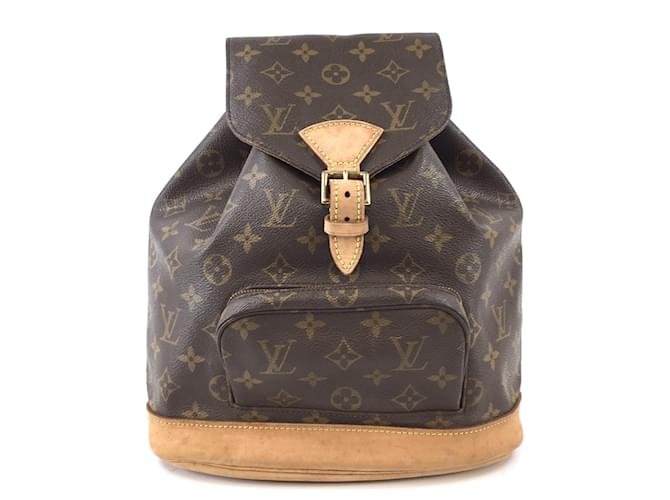 Louis Vuitton Montsouris MM Monogram Canvas Backpack Brown Leather  ref.564553