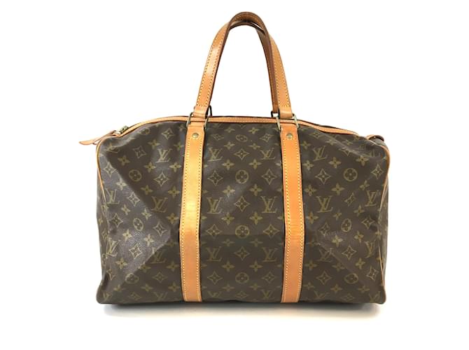 Louis Vuitton Sac souple 45 Monogram canvas Brown Leather  ref.564572