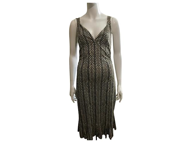 Diane Von Furstenberg DvF vintage silk dress with chevron/upperr pattern Multiple colors  ref.564606