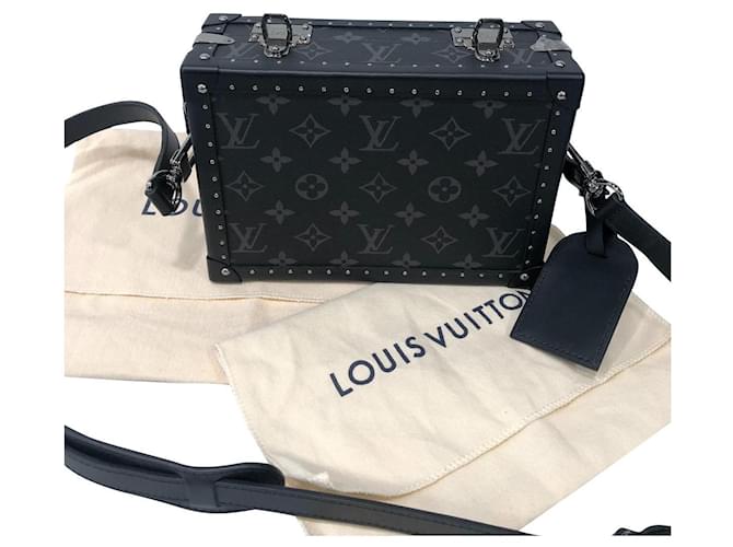 Louis Vuitton Monogram Eclipse Clutch Box Crossbody Bag in Black