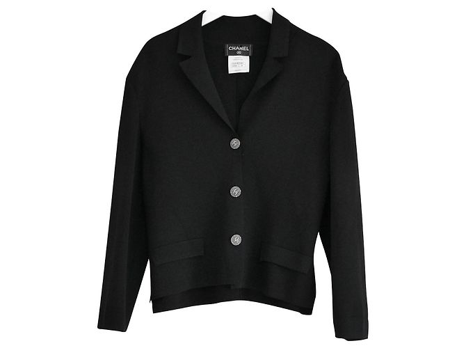 Chanel schwarze Strickjacke