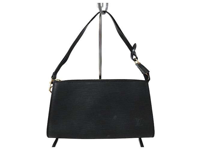 Louis Vuitton Pochette Accessoires Black Leather  ref.565041
