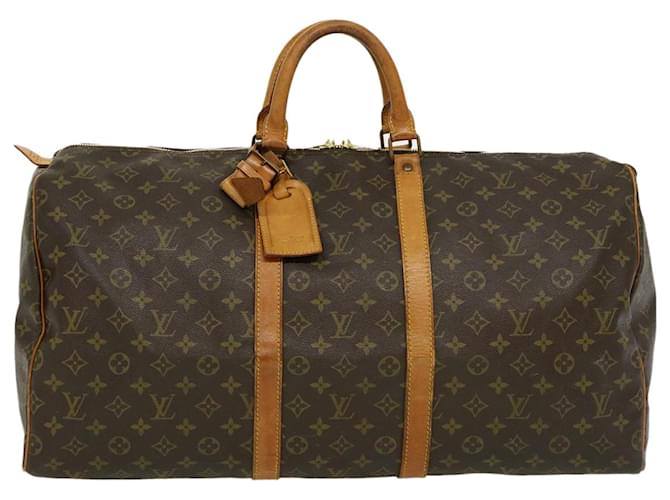 Louis Vuitton Keepall 55 Brown Cloth  ref.565064