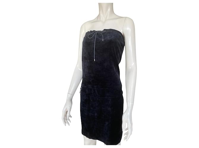 Christian Dior Velvet tube dress Black  ref.565189