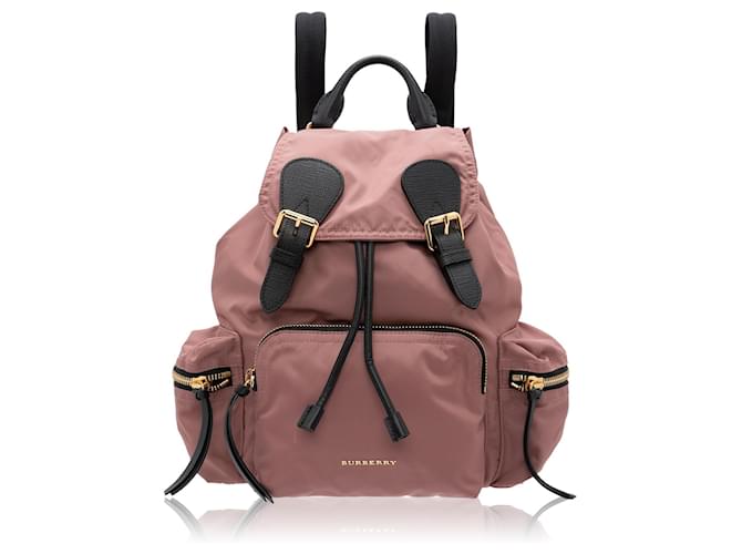 Burberry Nylon and Leather Medium Rucksack Backpack Bag Pink  ref.565210