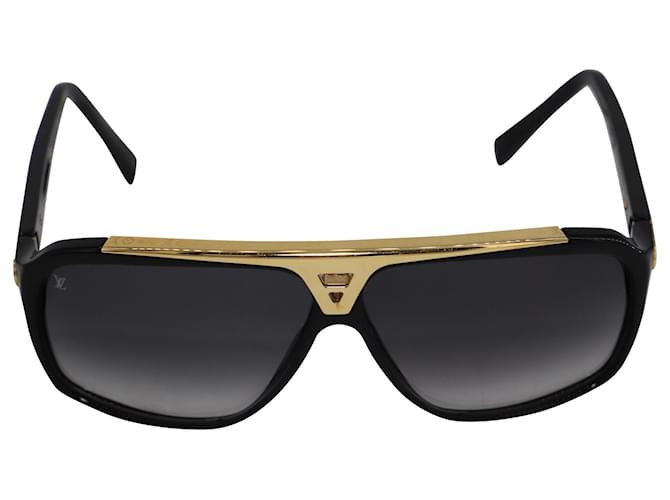 Louis Vuitton Evidence Sonnenbrille aus schwarzem Acetat  ref.565213