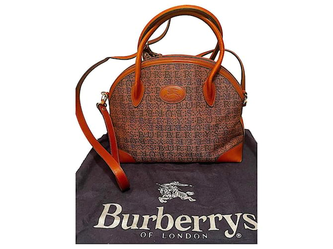 Burberry Vintage Logo Monogram 2 Way Handbag Multiple colors Cloth  ref.565399 - Joli Closet
