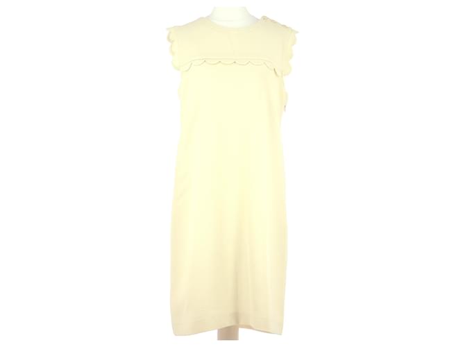 Claudie Pierlot robe Cream Polyester  ref.565420