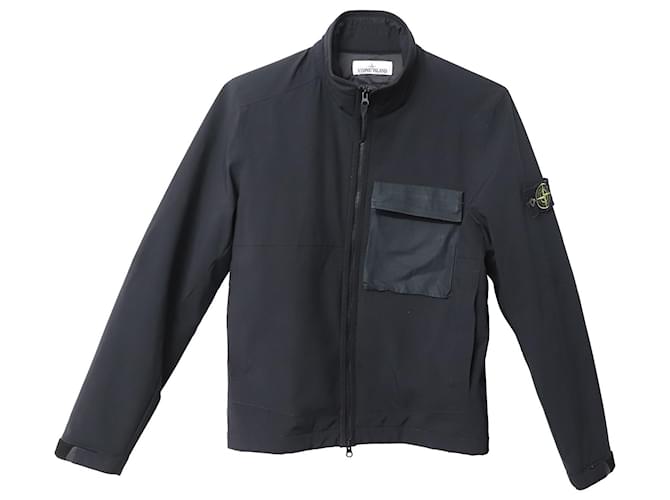 Stone Island Overshirt Zip Up Jacket in Black Polyester  ref.565479