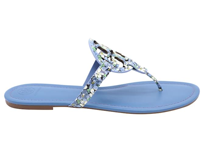 Tory Burch Miller Sandals in Blue Leather  ref.565513