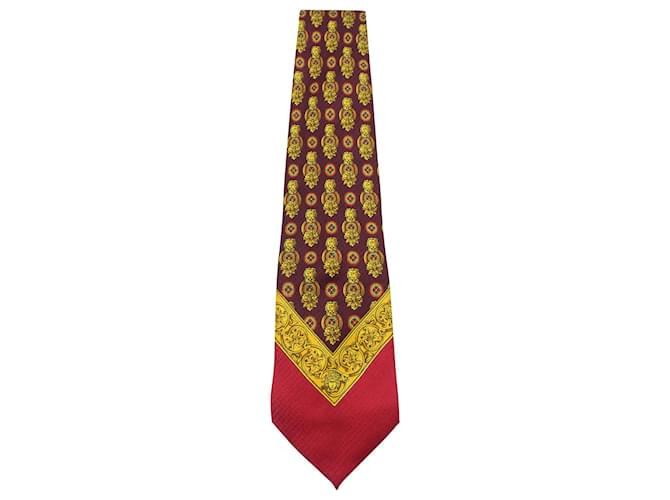 Gianni Versace Cravate en soie à imprimé multicolore  ref.565514
