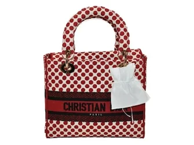 Christian Dior Handbags White Red  ref.565641