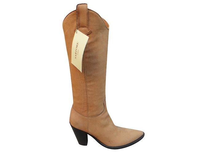 Botas Sartore p 37,5 Nova Condição Bege