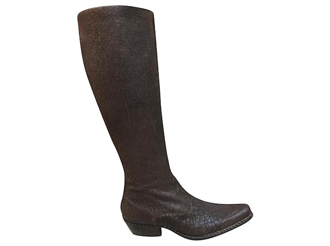 Free Lance p boots 35 Dark brown Leather  ref.565672