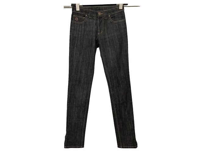 Vaqueros Slim Louis Vuitton Negros de Algodón 