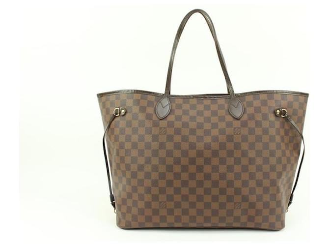 Louis Vuitton Damier Ebene Neverfull GM Tote Bag Leather  ref.565823