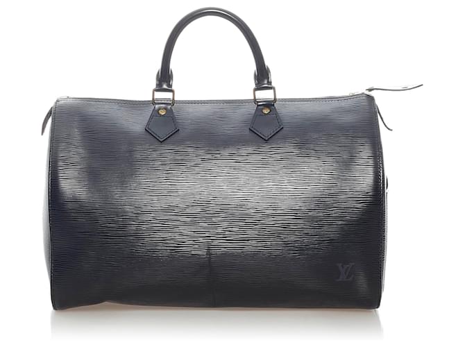 Louis Vuitton Black Epi Speedy 35 Leather ref.565851 - Joli Closet