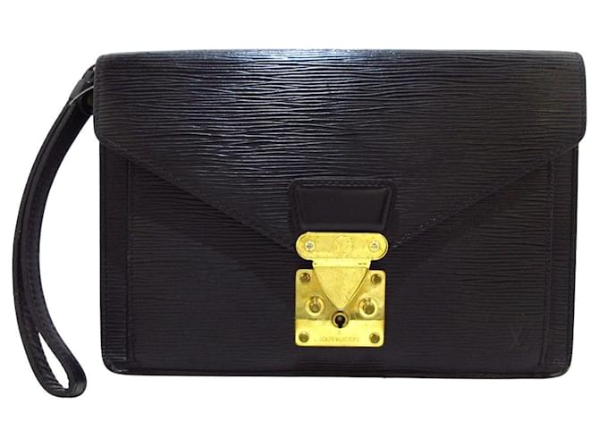Louis Vuitton Sellier Drangonne Black Leather  ref.566047