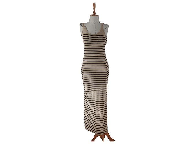 Day Birger & Mikkelsen Gestreiftes Lyocell Sommer Maxikleid Mehrfarben