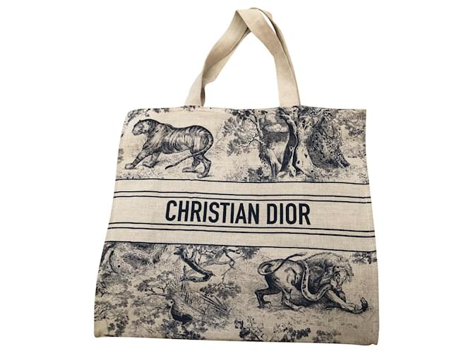 Christian Dior Totes Blu Beige  ref.566185