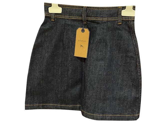 Gonna in denim Soeur Blu Navy