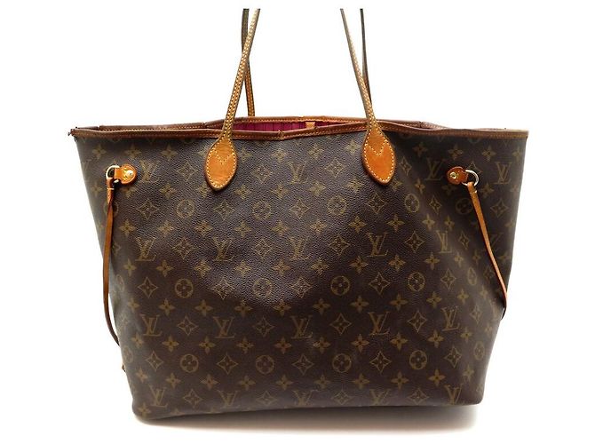 LOUIS VUITTON NEVERFULL GM M HANDBAG40990 MONOGRAM CABAS HAND BAG CANVAS Brown