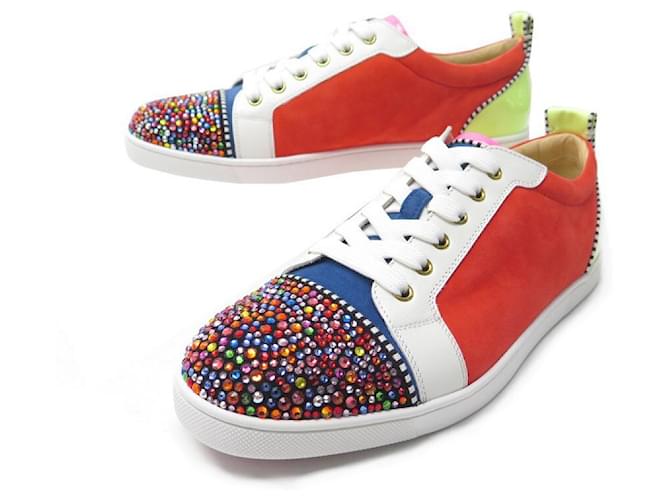 NEUF CHAUSSURES CHRISTIAN LOUBOUTIN BASKET GONDOLASTRASS 43.5 SNEAKERS NEW Cuir Multicolore  ref.566309