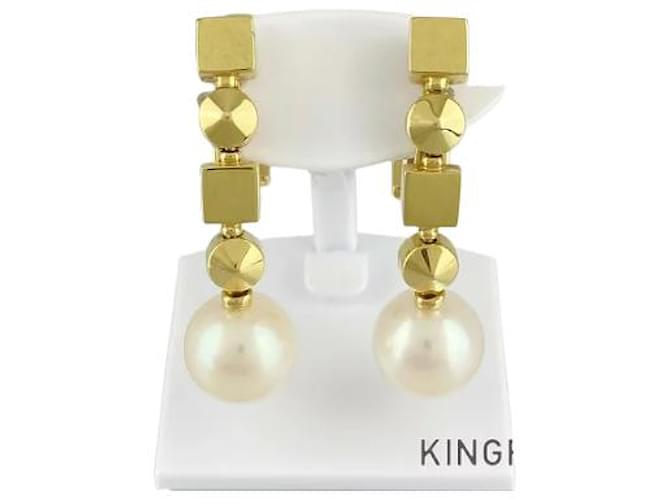 Bulgari Earrings White Gold hardware Yellow gold Pearl  ref.566914