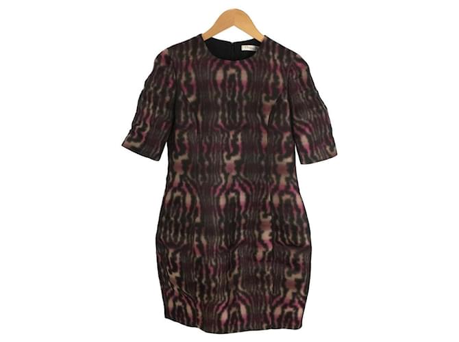 Christian Dior Short sleeve dress / 38 / silk / BLK / total pattern Black  ref.566936