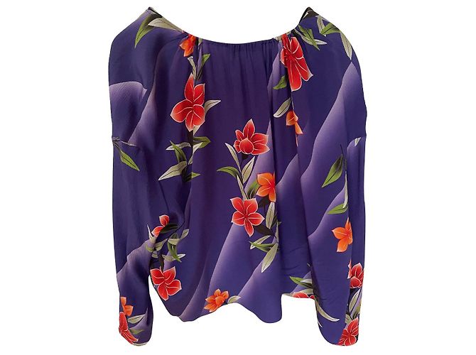 Top in seta Balenciaga viola Porpora