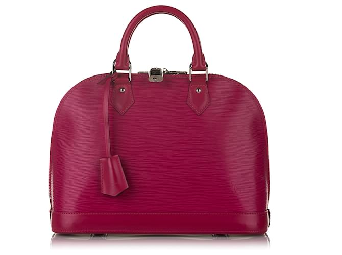 Louis Vuitton Pink Epi Alma PM Rosa Couro  ref.567509