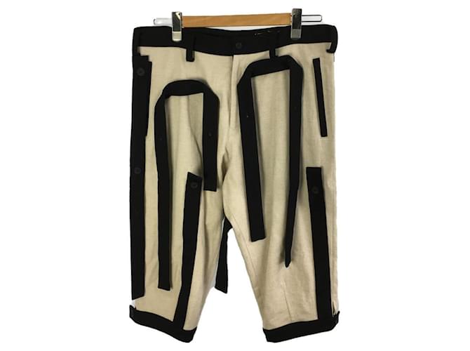 Yohji Yamamoto Shorts Hommes Coton Écru  ref.567627