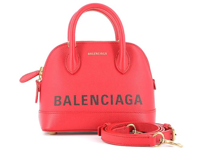 Balenciaga Ville Red Leather  ref.567655