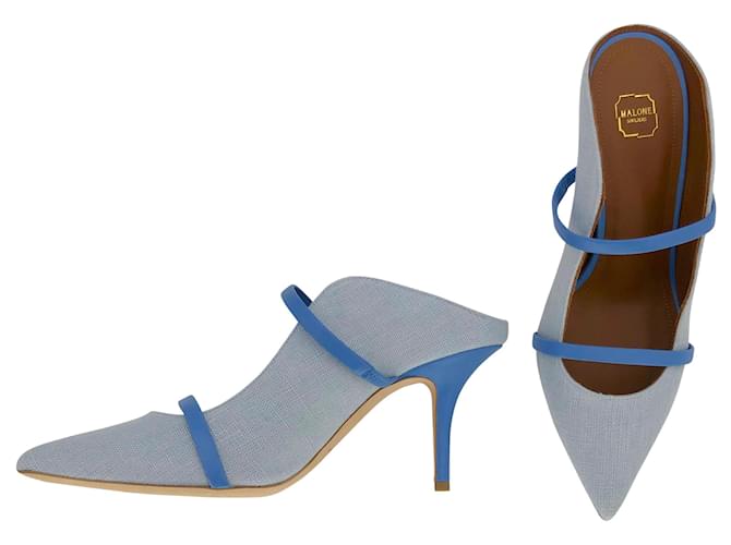 Malone souliers maureen discount sandal blue moire