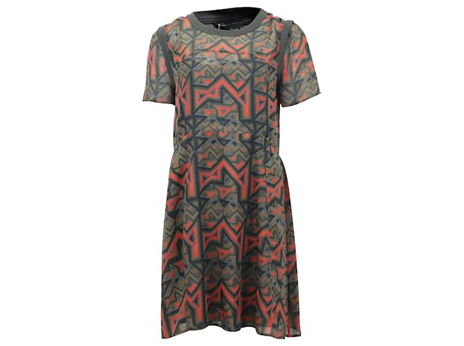 Marc by Marc Jacobs Geo-Maze A-Line Dress in Multicolor Silk Multiple colors  ref.567770
