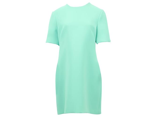 Alexander McQueen Shift Dress with Zipper Shoulder Detail in Turquoise Polyester  ref.567830