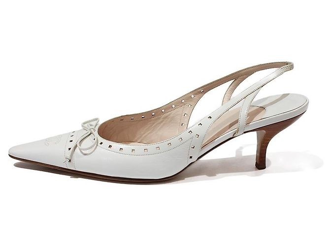 Chanel Tacones Blanco