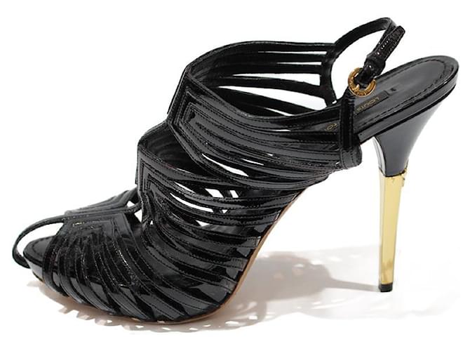 Louis Vuitton Sandals Black Patent leather ref.568245 - Joli Closet