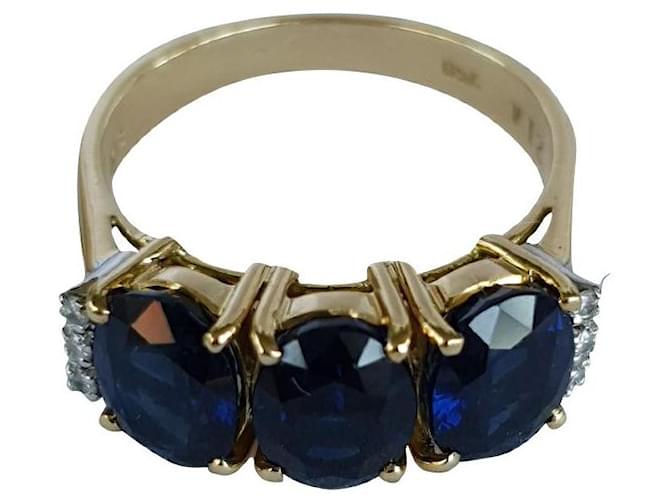 Autre Marque Rings Blue Gold  ref.568295