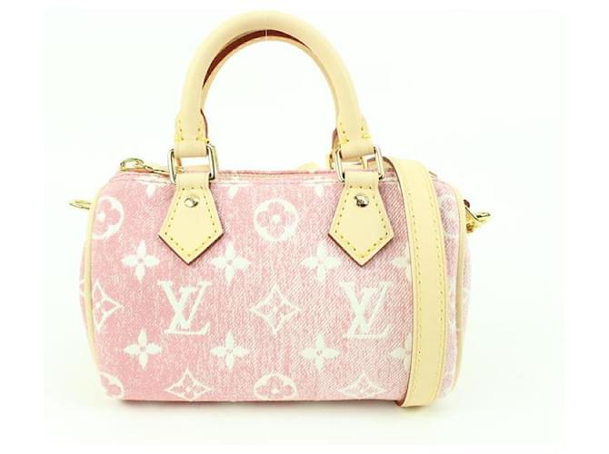 Vintage Louis Vuitton pink denim hobo bag