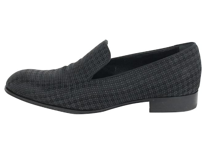 Louis Vuitton MENS US 9 Black Damier Sparkle Slip On Loafer Dress