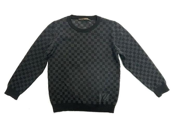 Louis Vuitton Ultra Rare Boys Size 8 Damier Graphite Sweater  ref.568309