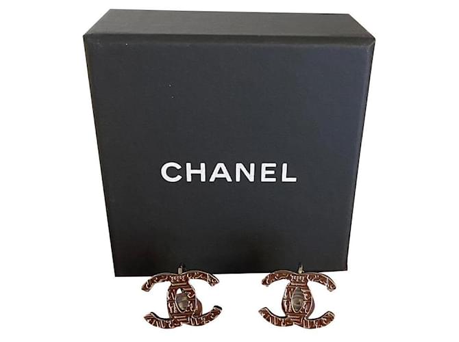 Cambon Chanel clip earrings Silver hardware Metal  ref.568328