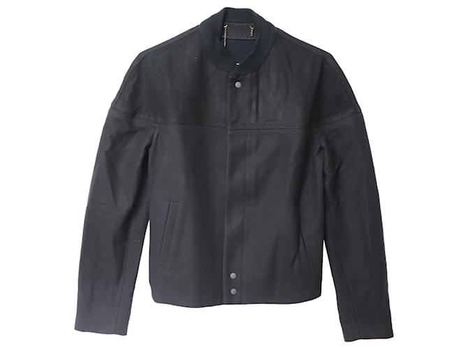 Balenciaga  Zip Detail Jacket in Black Wool   ref.568633