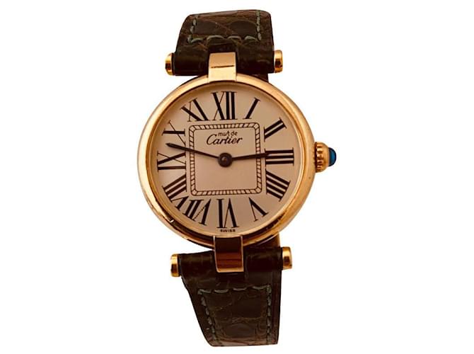 Cartier Relógios finos Dourado Banhado a ouro  ref.568714