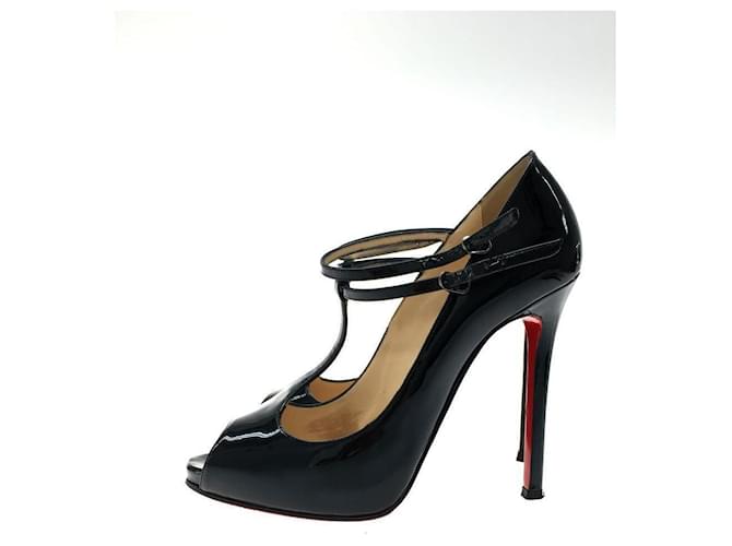 Christian Louboutin Pumps 37 BLK Enamel Black ref.568897 Joli Closet