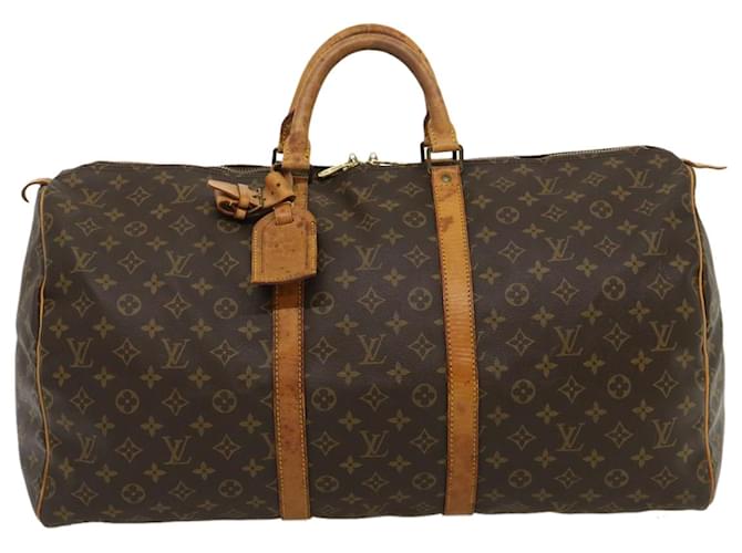 Louis Vuitton Keepall 55 Brown Cloth  ref.568945