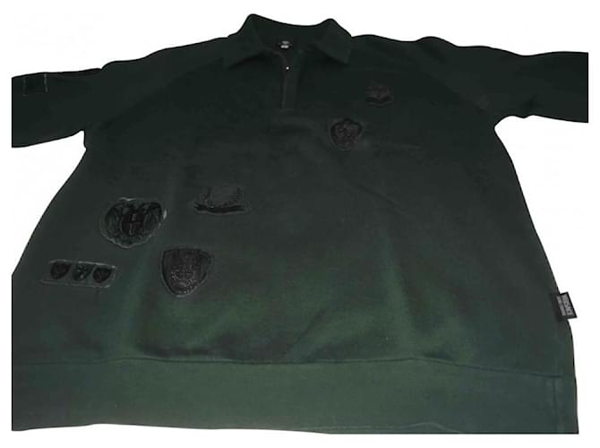 Versace Camisolas Verde escuro Algodão  ref.569040
