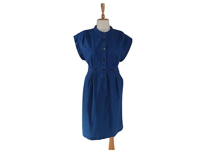 Tara Jarmon Dresses Blue Cotton  ref.569065