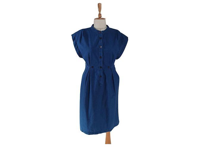 Vestido Tara Jarmon azul de algodón